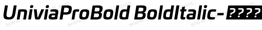 UniviaProBold BoldItalic字体转换